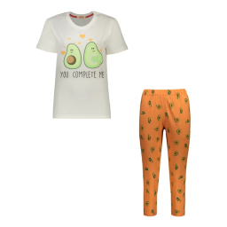 ست تیشرت و شلوار زنانه مادر مدل پیکا کد AM-MA-Pika-P رنگ هلویی