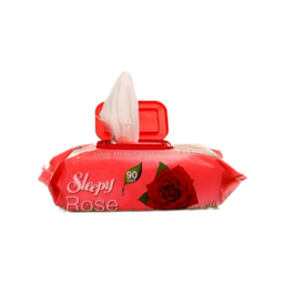 دستمال مرطوب کودک اسلیپ مدل رز بسته 90 عددی