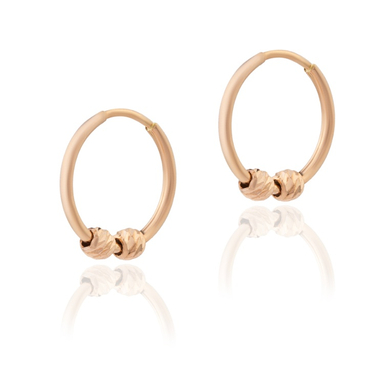 گوشواره طلا ۱۸ عیار زنانه داریم طرح حلقه ای البرنادو 2