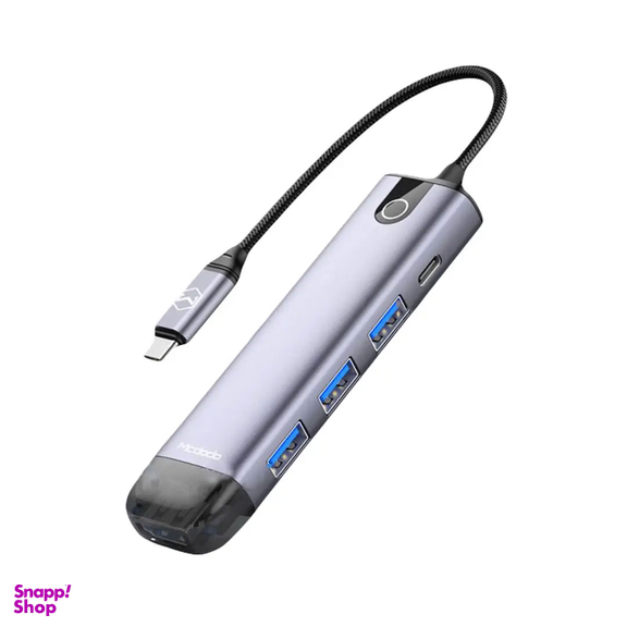 هاب 5 پورت USB-C مک دودو مدل HU-7750 طول 15 سانتی‌ متر