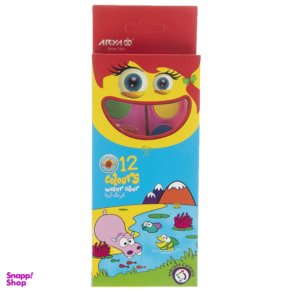 آبرنگ 12 رنگ آریا طرح فک دریایی