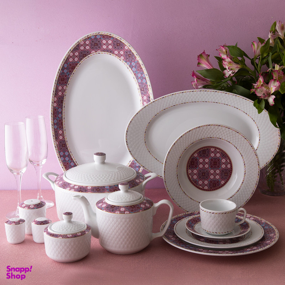 سرویس غذاخوری 102 پارچه چینی زرین ایران مدل رادیانس توسکانی درجه یک