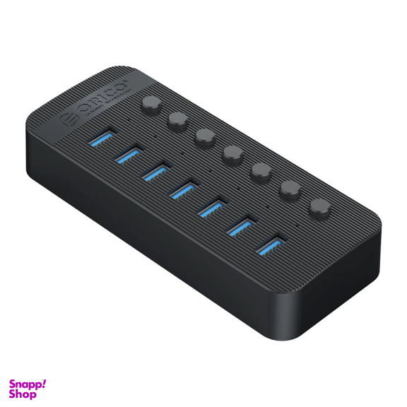هاب 7 پورت USB3.0 اوریکو مدل کلید دار CT2U3-7AB آداپتور دار