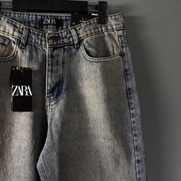 شلوار بگ مردانه طرح ZARA کد 3112 رنگ آبی خاکی