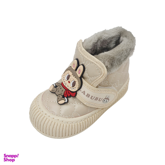 بوت دخترانه مدل لبوبو رنگ کرم