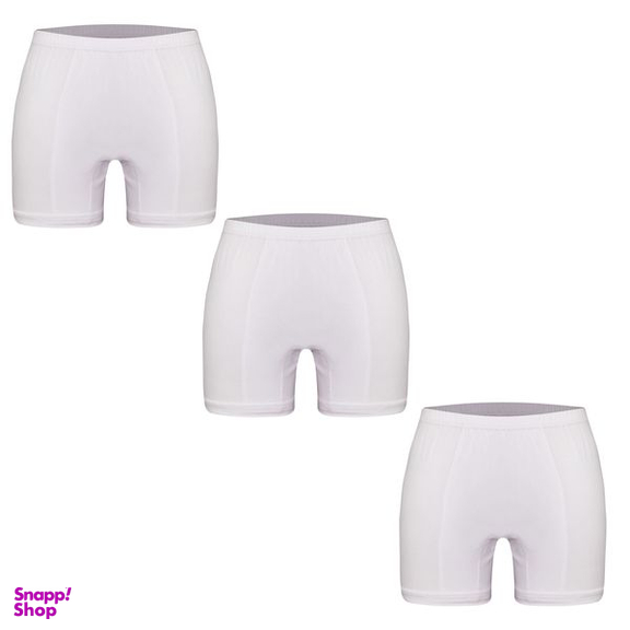 شورت مردانه ماییلدا مدل پادار پنبه ای کد 4702-3 رنگ سفید بسته 3 عددی