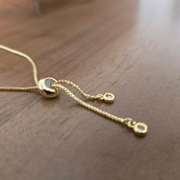 دستبند طلا 18 عیار زنانه شمیم گلد گالری مدل بی‌ نهایت قلب و حرف A کد D42-22