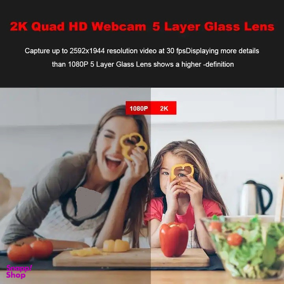 وب کم مدل 2K HDR 60fps Remote Control Ring Light