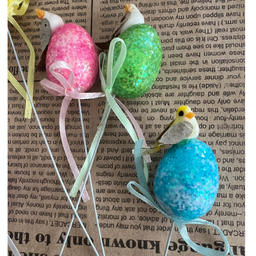 کادویی تخم مرغ نوروز طرح پرنده برکت مجموعه 2 عددی