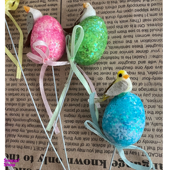 کادویی تخم مرغ نوروز طرح پرنده برکت مجموعه 2 عددی