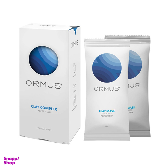 ماسک صورت اورموس مدل کمپلکس خاک رس و آلوئه ورا وزن 30 گرم بسته 5 عددی