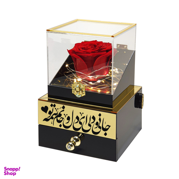 باکس گل رز جاودان موزیکال مدل جانی و دلی