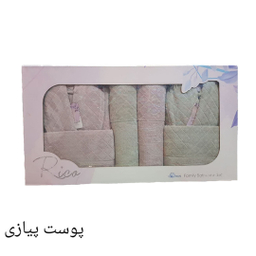 سرویس حوله پالتویی 8 تکه ریکو مدل شطرنجی