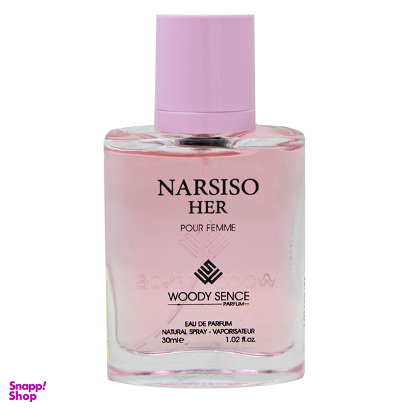عطر جیبی زنانه وودی سنس مدل NARSISO HER حجم 30 میلی‌لیتر