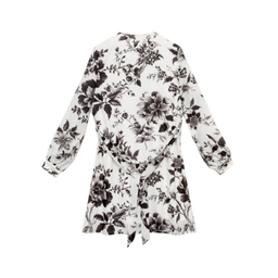 پیراهن زنانه برنس مدل ملورا رنگ مشکی سفید