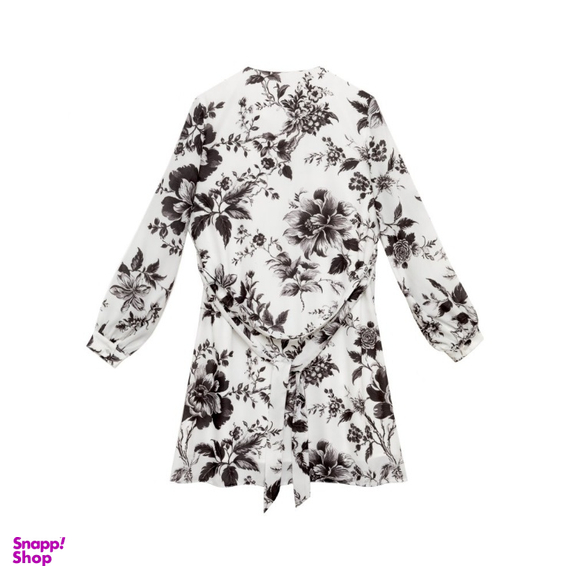 پیراهن زنانه برنس مدل ملورا رنگ مشکی سفید