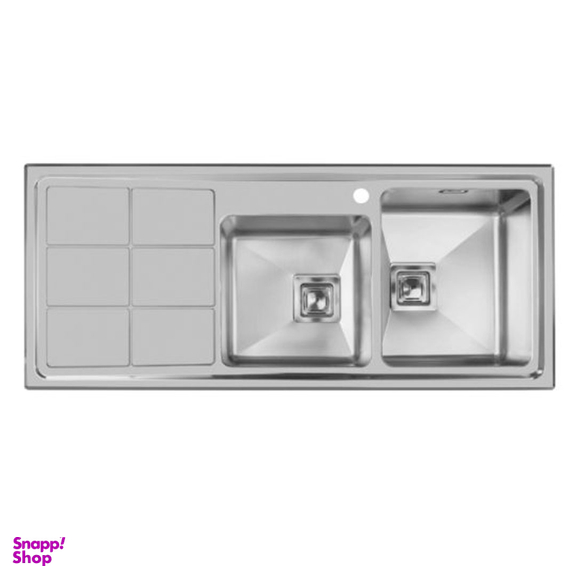 سینک ظرفشویی توکار اخوان مدل باکسی کد 304 رنگ نقره ای