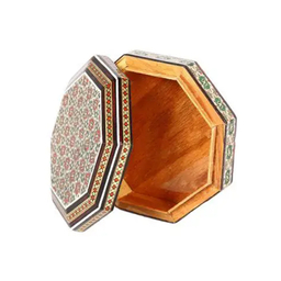 جعبه سکه خاتم کاری 8 ضلعی