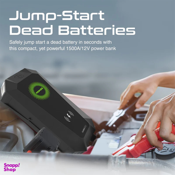 جامپ استارتر خودرو و پاوربانک پرومیت مدل HEXABOLT-20 ظرفیت 19200 میلی آمپر ساعت