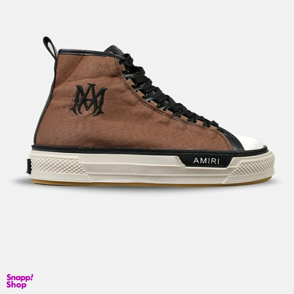 کفش اسنیکر ساقدار طرح Amiri Simple مدل 5009 رنگ قهوه ای