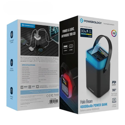 پاوربانک 65 وات پاورولوژی مدل PD PP092 Halo Beam ظرفیت 40000 میلی آمپر ساعت