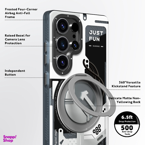 کاور گوشی موبایل یانگ کیت مدل 02-Cyberpunk 360 Spin Magnetic Stand Case مناسب سامسونگ Galaxy S25 Ultra