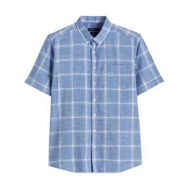 پیراهن آستین کوتاه مردانه ال سی وایکیکی مدل charder رنگ آبی