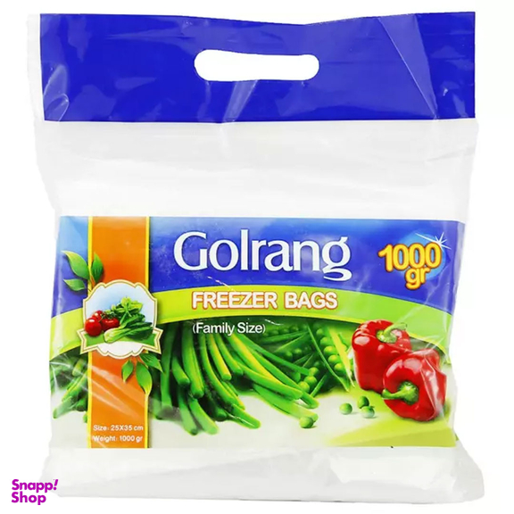 کیسه فریزر خانواده گلرنگ وزن 1000 گرم