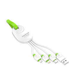 کابل تبدیل USB به Type-C/Lightning/MicroUSB کینگ استار مدل K305 طول 1 متر