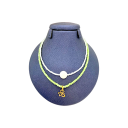 گردنبند طلا 18 عیار زنانه پانسی طرح پروانه کد nem14