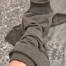 پلیور یقه اسکی مردانه مدل KHK-E2 رنگ خاکی