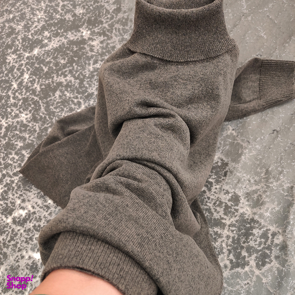 پلیور یقه اسکی مردانه مدل KHK-E2 رنگ خاکی