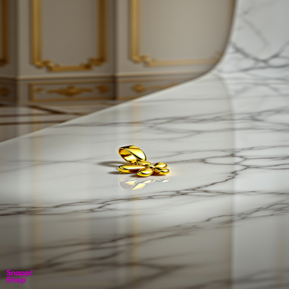 آویز گردنبند طلا 18 عیار زنانه مدل گل کد S014