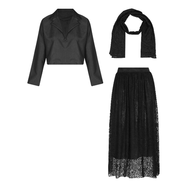 ست 3 تکه زنانه کد 1894 رنگ مشکی