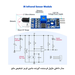 کیت آموزش الکترونیک مهندسیکا مدل ماژول تشخیص مانع مادون قرمز IR FC-51