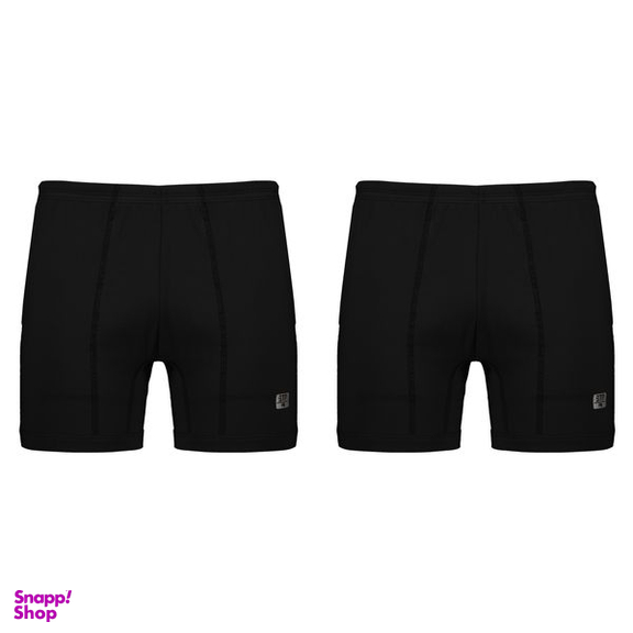 شورت پادار مردانه برهان تن پوش مدل 17-04 بسته 2 عددی رنگ مشکی