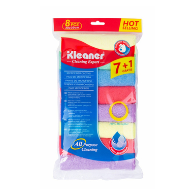 دستمال میکروفایبر کلینر مدل GSG006 مجموعه 8 عددی