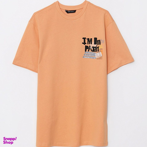 تیشرت آستین کوتاه مردانه ال سی وایکیکی مدل پشت دراگون