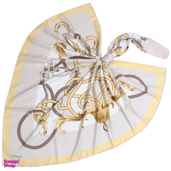 روسری زنانه آنالیا مدل ابریشم دور دست دوز کد 6057