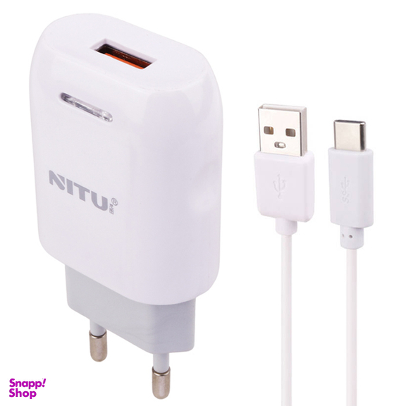 شارژر دیواری 2.4 آمپر نیتو مدل TC033 همراه با کابل Type-C