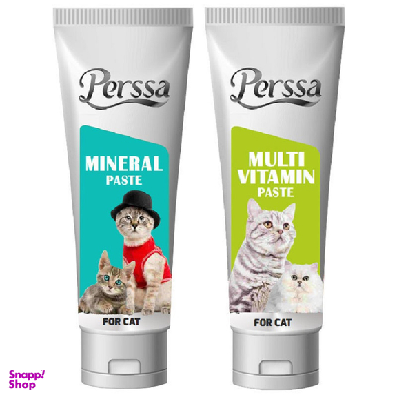 خمیر مولتی ویتامین و مینرال گربه پرسا مدل Paste وزن 200 گرم بسته 2 عددی