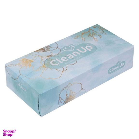 دستمال کاغذی جعبه ای کلین آپ طرح گل بسته ۱۵۰ عددی