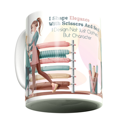 ماگ لاژید مدل مشاغل طرح خیاط و طراح لباس کد J001