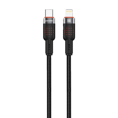 کابل دیتا Lightning به Type-C پرودو مدل Aluminum Braided طول 1.2 متر