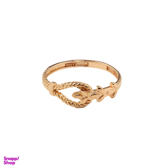 انگشتر طلا 18 عیار زنانه طلاجات مدل مینیمال گل و طناب کد 1013 سایز 50