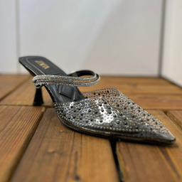 کفش مجلسی زنانه طرح زارا مرواریدی کد 1218 رنگ مشکی