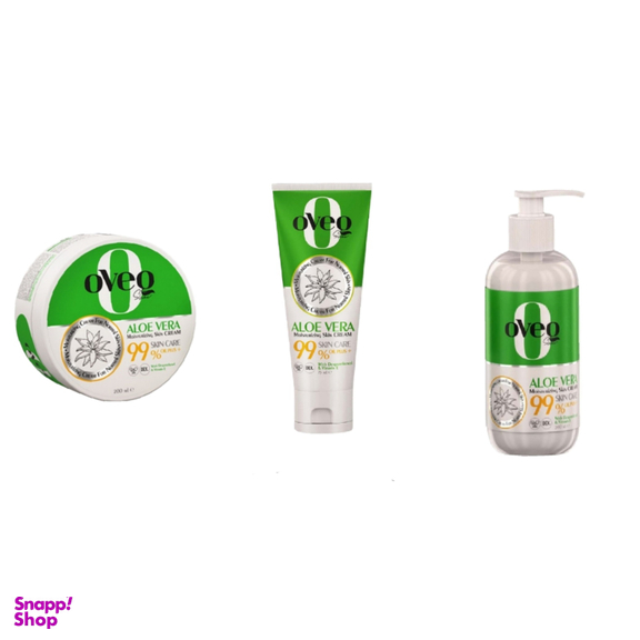 کرم مرطوب کننده دست و صورت اوک شاین مدل آلوئه ورا مجموعه 3 عددی