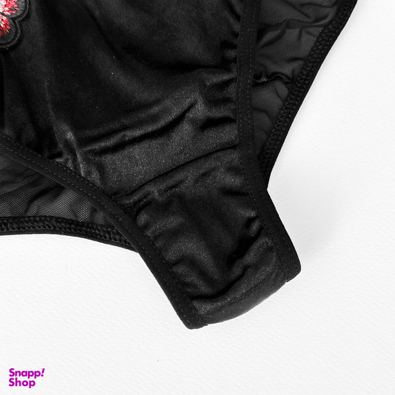 ست شورت و سوتین زنانه نوشه پوش مدل توری کد 88811