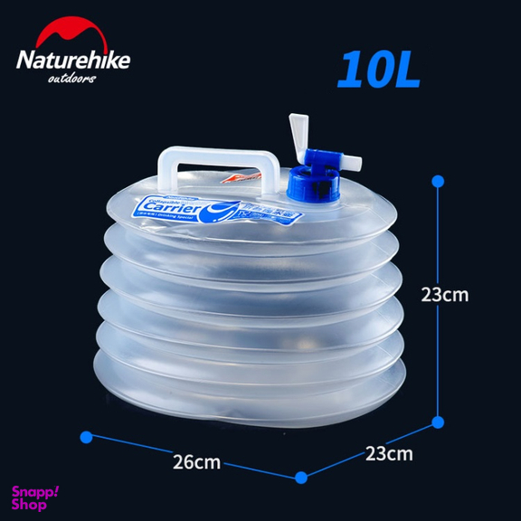 دبه آب تاشو نیچرهایک مدل PE Folding Bucket کد S002-T ظرفیت 10 لیتر