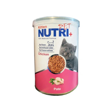 کنسرو بچه گربه نوتری پت مدل جگر، مرغ و سبزیجات وزن 425 گرم